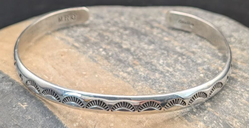 MRC Navajo Sterling Silver Cuff • 12.3g • 2.25" Width • ~8" Circumference